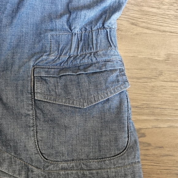 Oakley Light Denim Chambray Button-Up Coat Small - Picture 8 of 11